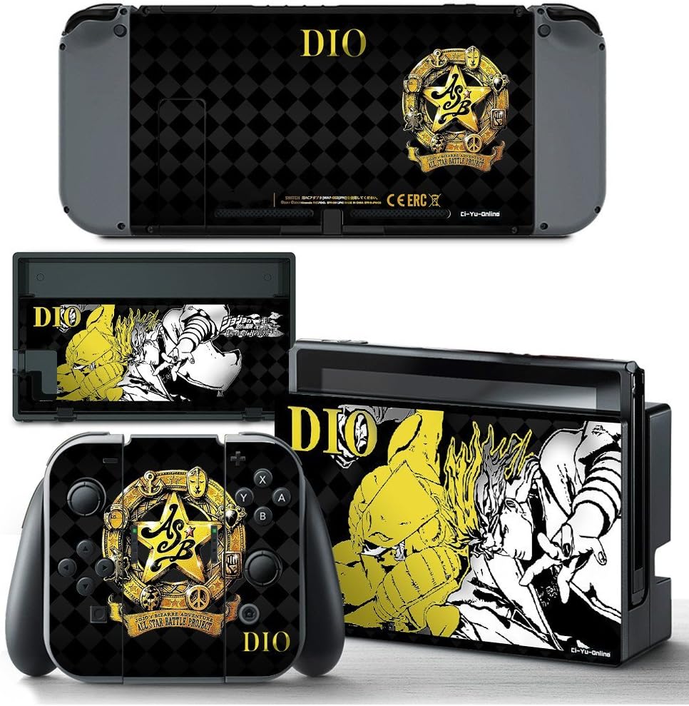 Ci Yu Online Vinyl Skin Ns Jojo S Bizarre Adventure Black Sticker Decal Cover For Nintendo Switch Console And Joy Con Controllers Amazon Co Uk Pc Video Games