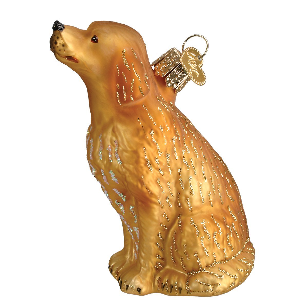 Old World Christmas Sitting Golden Glass Blown Ornament for Christmas Tree — image 1