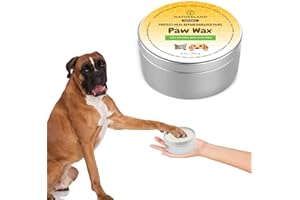 [8 OZ] Natureland Organic Paw Wax for Dogs and Cats, Natural Outdoor Protection to Heal, Repair, and Protect Dry, Chapped, or Rough Pads, Helps Protects Paws on Snow, Sand, or Dirt (8 OZ)