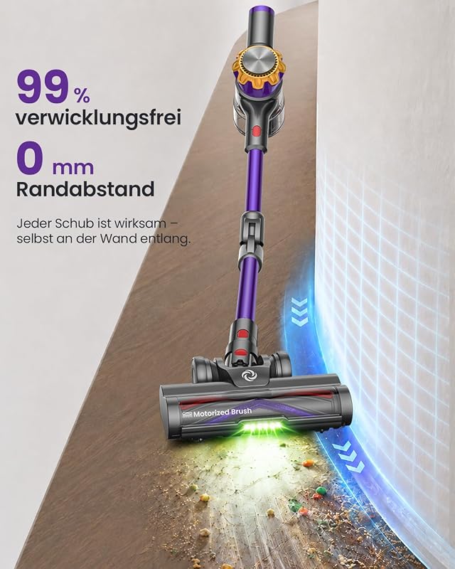 V18PRO Akku Staubsauger Kabellos mit Klapprohr, 50kPa/650W/50Min