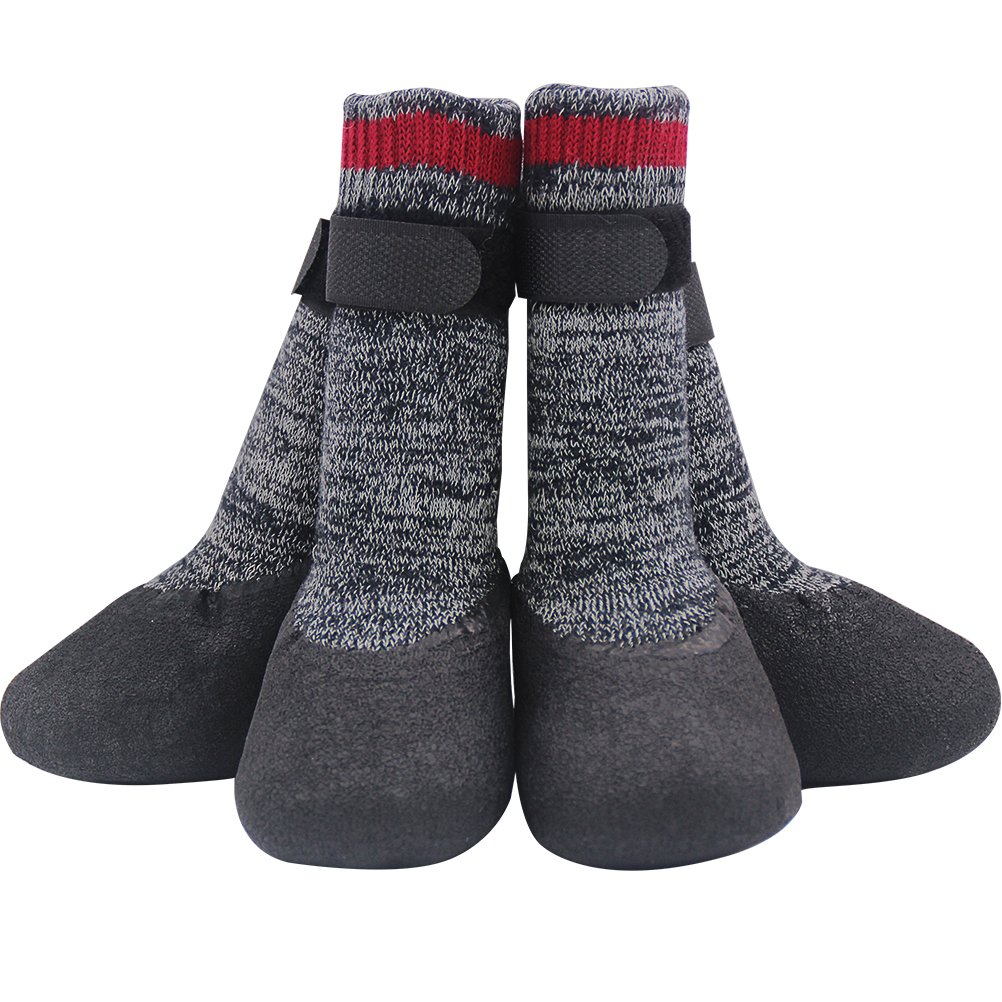 Mihachi Dog Socks Winter Paw Protectors Silicone Sole Anti-Slip Waterproof Boots,L — image 1