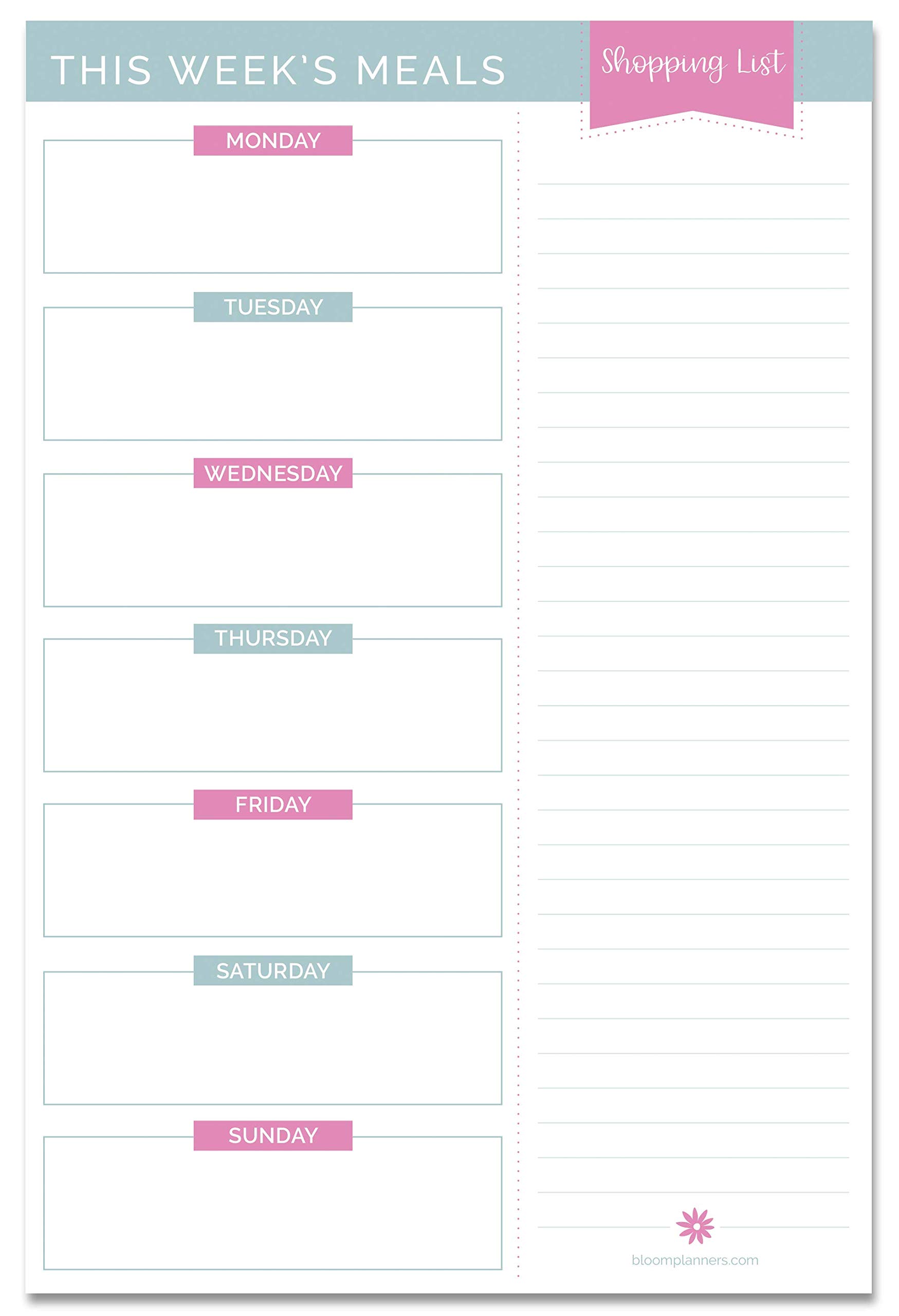bloom daily planners Weekly Meal Planning Pad Menu Planner