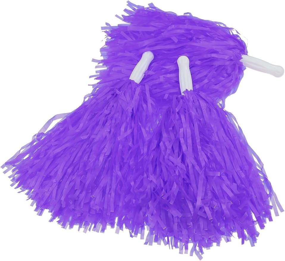 12 Pack Cheerleading Pom Poms Sports Dance Cheer Plastic Pom Pom for
