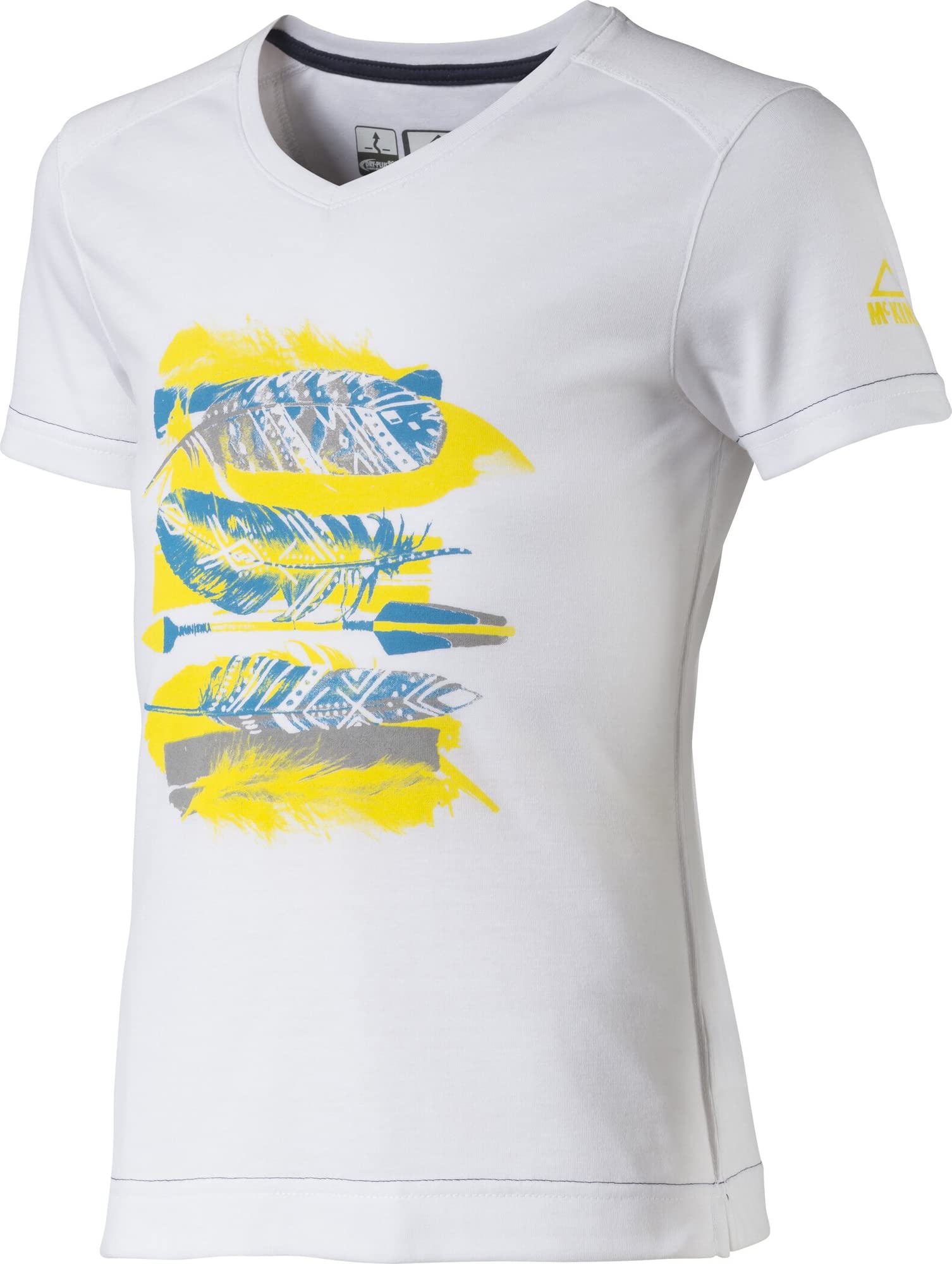 Mckinley Kids Zaba T-shirt - White, Size 110