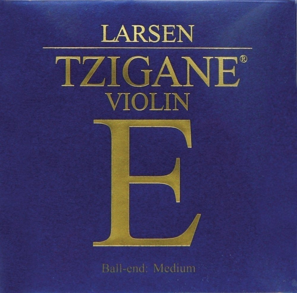 LARSEN STRINGS Violin Strings Tzigane Multifilament Fibre Core Set E Steel Loop Medium
