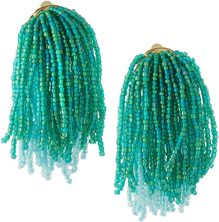 Waterfall Beaded Statement Earrings