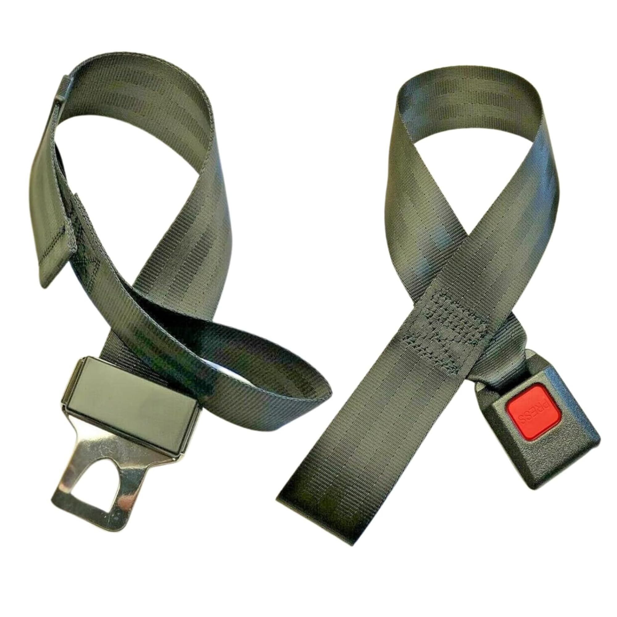 ACC Parts Wheelchair Seatbelt - Heavy-Duty Safety Lap Strap for Wheelchairs, Scooters & Stretchers, Premium Webbing, Easy Release Push Button Buckle and Stainless Steel Tongue with Loop End Design