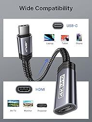 JSAUX USB C to HDMI Adapter, 4K USB Type-C to HDMI