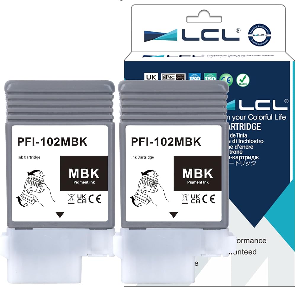 LCL PFI-102 MBK Ink Cartridge Matte Black for Canon imagePROGRAF iPF Printers