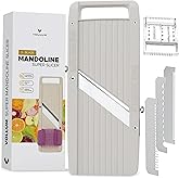 Vollum Wide Japanese Mandoline Slicer for Kitchen &ndash; Professional Slicer Vegetable Cutter with Interchangeable Stainless Steel Blades &ndash; Food Manual Slicer Handheld Mandoline Slicer