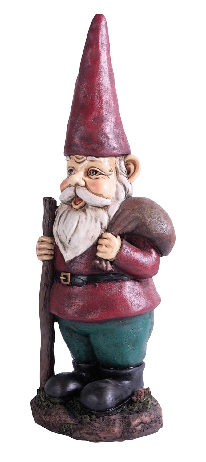 Kelkay 4816 Midi Hiking Gnome Outdoor Statues Garden