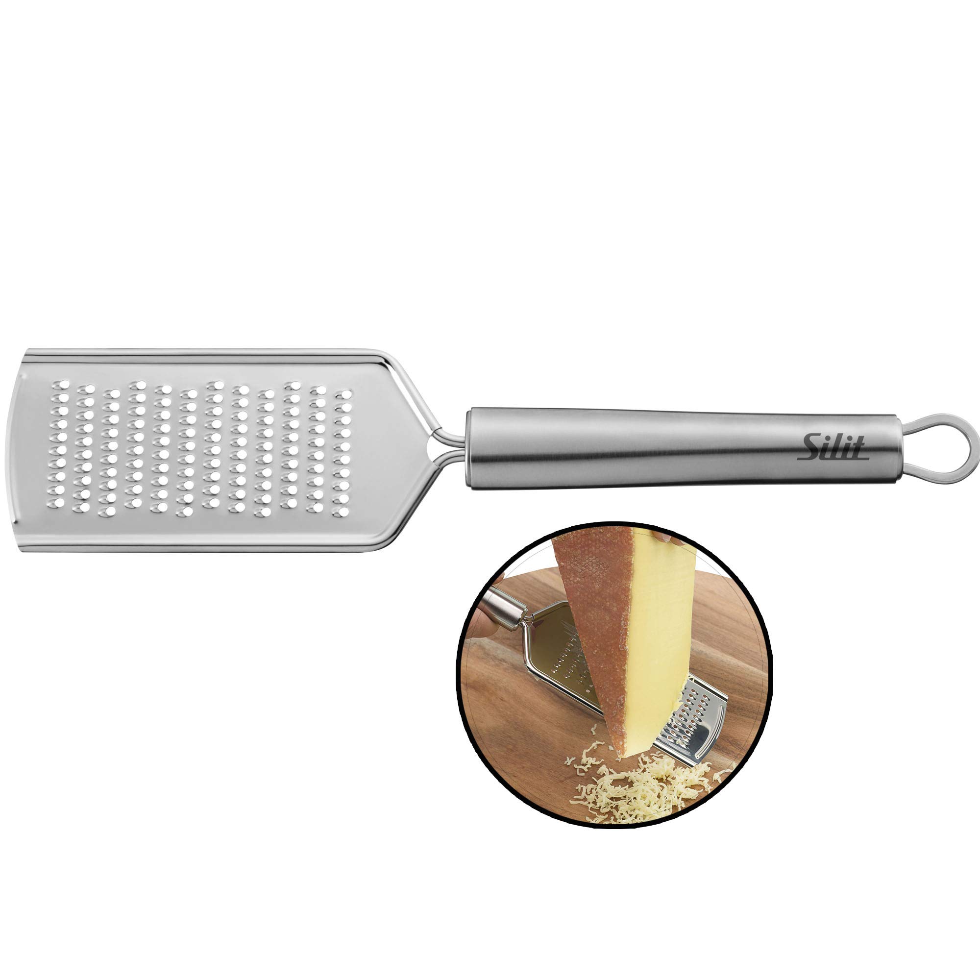 Silit 2142302698 Grater Stainless Steel 18/10 Polished Rustproof, dishwasher-safe, keeps its shape, hygienic, acid-proof and indestructible