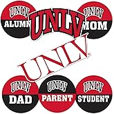 Desert Cactus University of Nevada Las Vegas Sticker UNLV Rebels Vinyl Decals Laptop Water Bottle Car Scrapbook (Round Family)