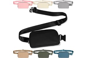 INTINI Fanny Pack Everywhere Mini Belt Bag Small Crossbody Waist for Women Men (S - Black)