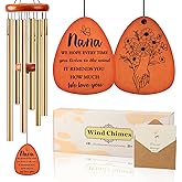 Wind Chimes Birthday Gifts for Nana, Nana Birthday Gifts, Mothers Day Gifts for Nana, 32" Gold