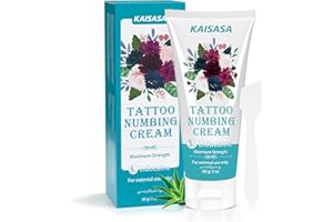 BOJICA Tattoo Numbing Cream, 5% Lidocaine Cream,Painless Numbing Cream for Tattoos,6-8 Hours Maximum Extra Strength,Best Tattoo Cream for Piercing, Waxing, Microneedling/Long-Lasting(2 OZ)
