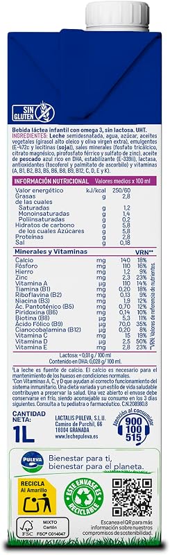 Max Sin Lactosa Leche De Crecimiento Y Desarrollo +3 Años Pack 6x 1l