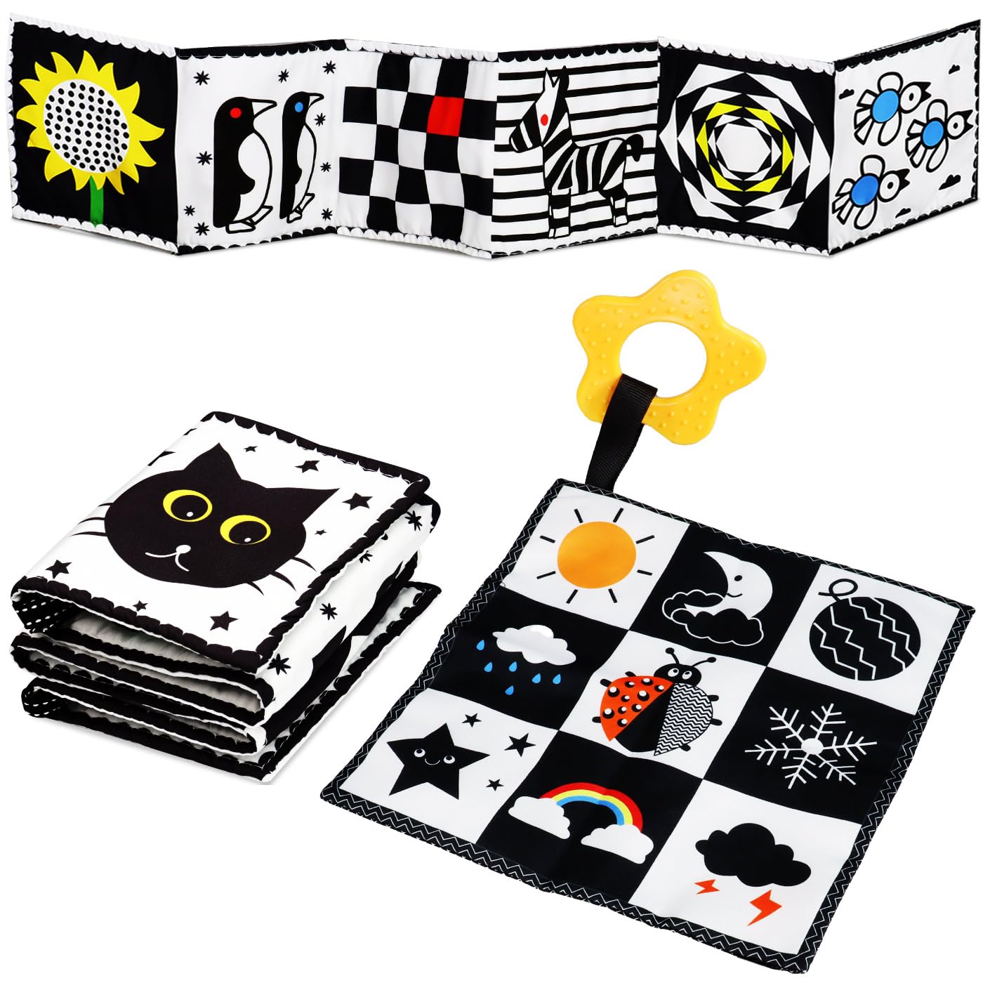 Jiosdo Black and White High Contrast Toys 2pcs