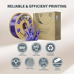 OVERTURE Silk PLA Filament 1.75mm, Clog-Free