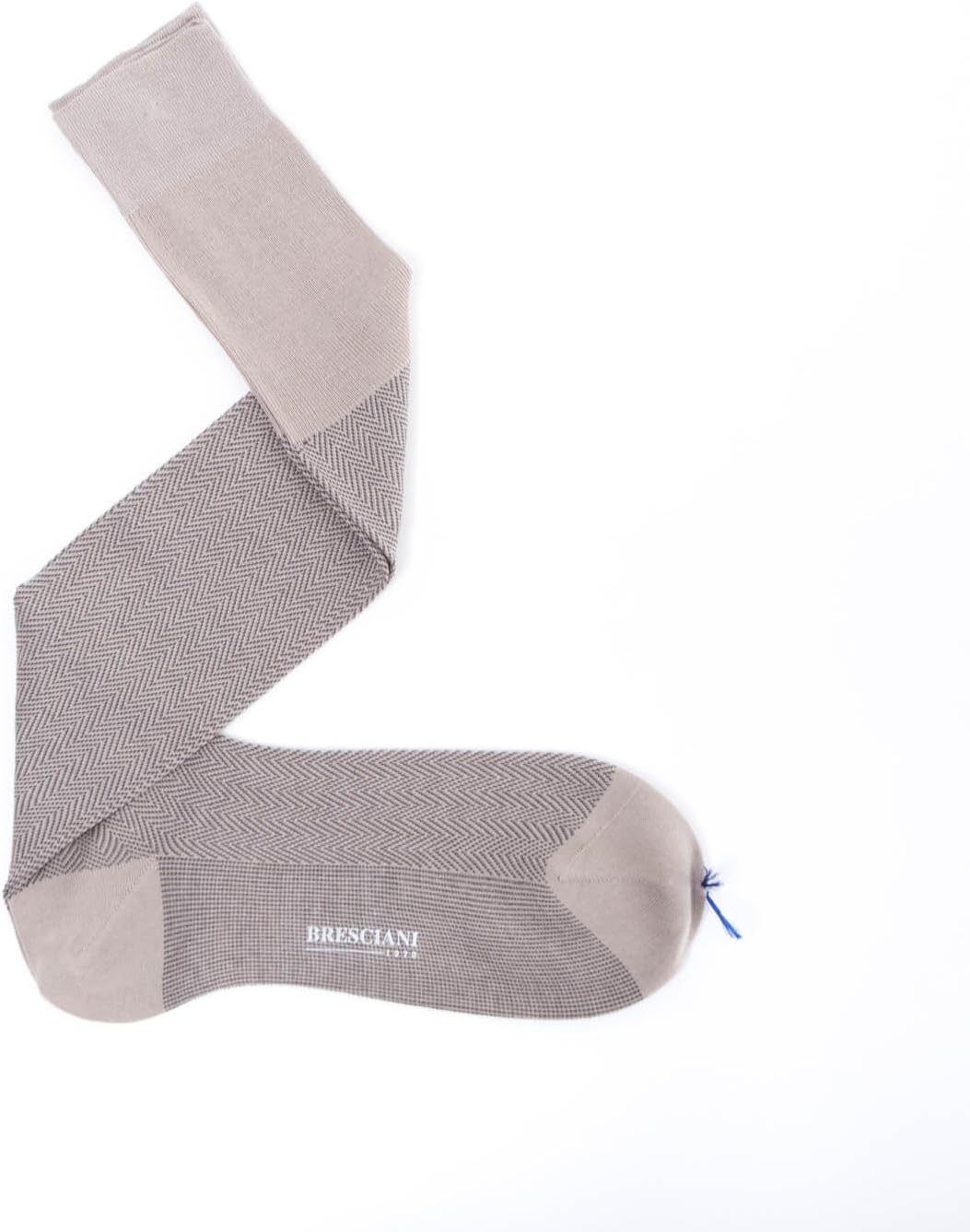 Checked Print 100% Egyption Cotton Bresciani Socks Tan Size 11