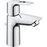 GROHE 23084001 Bauloop, Single Hole Single-Handle S-Size Bathroom Faucet 1.2 GPM, Chrome