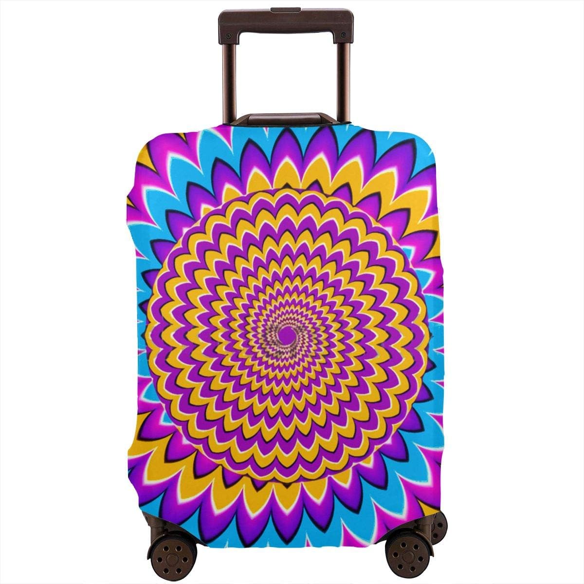 Hazhisha Travel Luggage Cover Multicolored Psychedelic