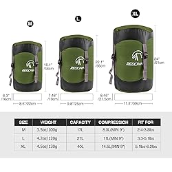 REDCAMP Compression Stuff Sack, Lightweight