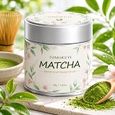 TOMOKUYI Premium Stone-Ground Matcha Green Tea Powder, Unsweetened, 40g | For hot or iced lattes, smoothies, baking and desserts. Fine texture, vibrant green color and bold tea flavor. 1.41oz tin.