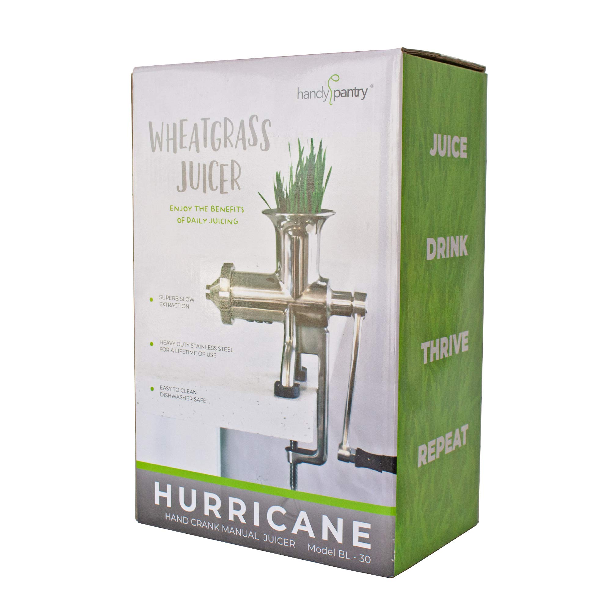 Handy Pantry Hj Hurricane Stainless Steel Manual Wheatgrass Juicer