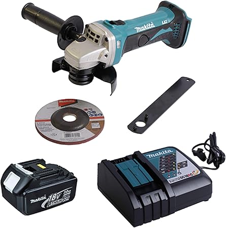 Makita Dga452z Meuleuse D Angle Sans Fil 18 V 1 Batterie 18 V 3 0 Ah Chargeur Dans Le Carton Amazon Fr Bricolage