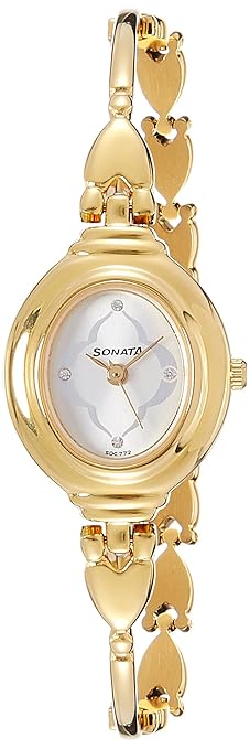 Analog Champagne Dial Women's Watch -NK8092YM03