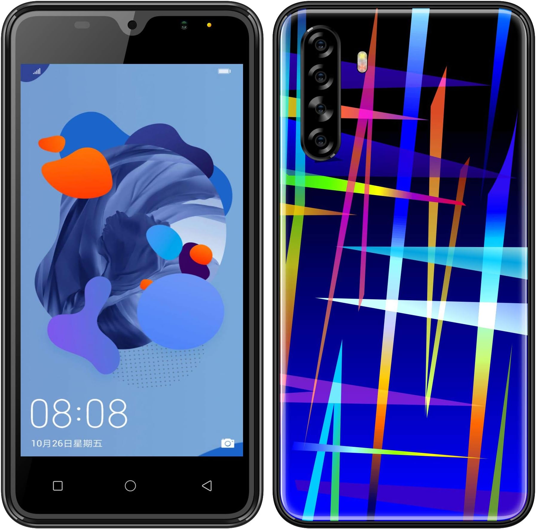 Sim Free Mobile Phones, Dual Sim Phone Unlocked, Android Go, 5.0 Inch Quad-Core 1GB + 4GB, 5MP+2MP Dual Rear Cameras, 2800mAh,Wifi, Bluetooth, GPS Cell Phones (G21-Black)