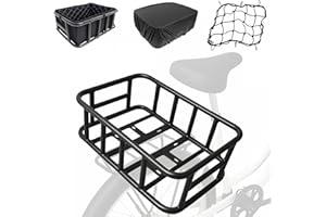 Rear Bike Basket Ebike, Detachable or Folding Bike Basket Rear for Small Dog,Pets and Groceries, Dog Bikes Basket Rears for A