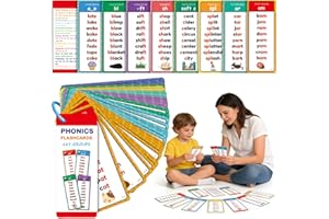 Phonics Word Cards 117 Sound Groups 900+ Rhyming Words Preschool English Discovery Joy, Phonics Flash Cards Word Family Build