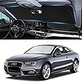 Custom Windshield Sunshade for Audi A4 A5 & S5 RS5 2018-2022 2023 2024 2025 Front Window Shades Cover for Windshield Sun Visor Screen Protector 210T Reflective Blocks UV Rays Cool Car Accessories