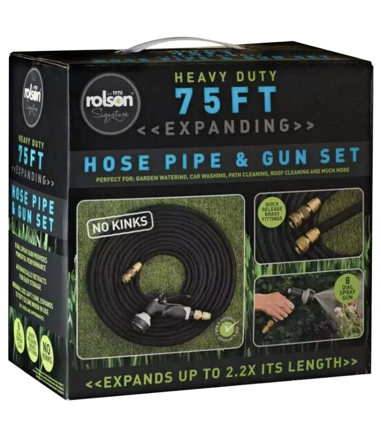 Best gifts NEW ROLSON HEAVY DUTY 2.2x EXPANDING 75FT FLEXIBLE HOSE PIPE WHITH SPRAY GUN SET