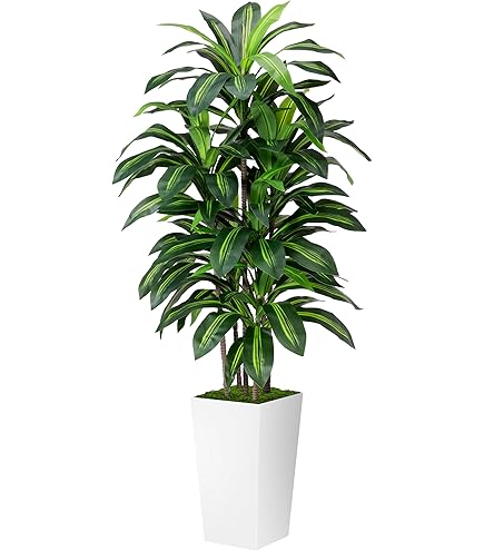 HAIHONG Pianta Artificiale Uccello Del Paradiso 1,5m – Albero Finto Con Foglie Realistiche E Vaso Bianco - 2
