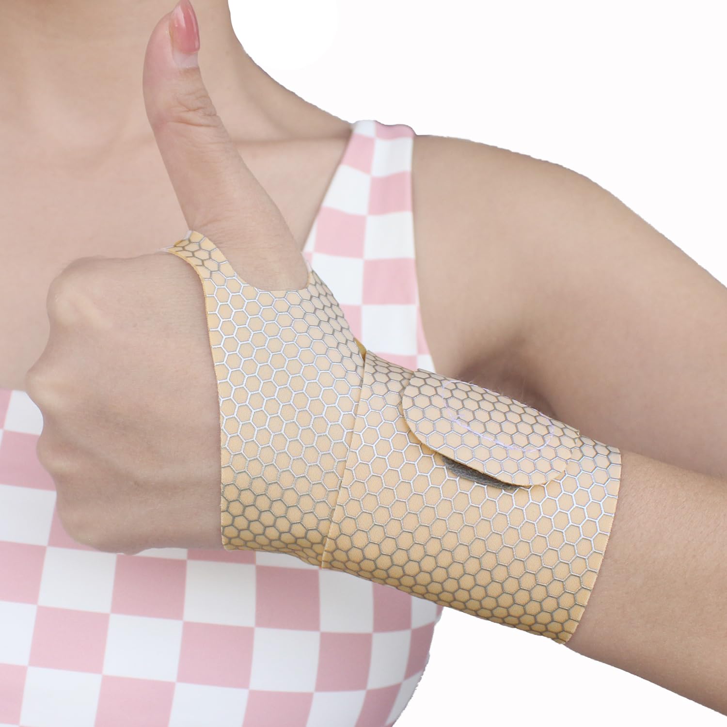 2 Pcs Ultra-Thin Wrist Brace Support for Carpal Tunnel, Pain Relief, Arthritis, Tendonitis, Elastic Wrist Wraps Right and Left Hands - Compression and Support for Fitness Enthusiasts (Skin Tone)