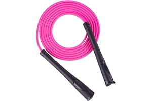 YUEDONG 5mm Weighted Jump Rope for Women - Tangle-Free Thick Skipping Rope, Ergonomic Matte Anti-Slip Grip & Smooth Spin for 
