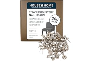 House2Home Upholstery Tacks for Furniture, 7/16" Upholstery Nail Heads for Furniture Trim, Decorative Nails for Wood and Upho