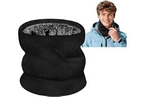 Finvizo Winter Neck Warmer Gaiter: Windproof Thick Fleece Lined Warm Neck Scarf for Skiing Cycling Snowboarding for Men Women