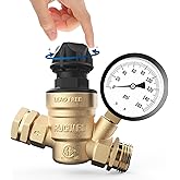 RVGUARD RV Water Pressure Regulator Valve With An Adjustable Knob, Tool-Free, CSA Approved, Lead-Free Brass Water Pressure Re