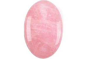 UFEEL Rose Quartz Palm Stone Crystal Natural Chakra Reiki Polished Healing Love Oval Pocket Worry Stone Crystals for Anxiety Stress Relief Therapy
