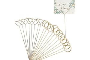XIAONAN 40pcs Floral Card Holder Picks,Flower Card Holder Stick,Metal Floral Place Card Holder for Floral Arrangement,Floral Picks for Wedding and Party (40)