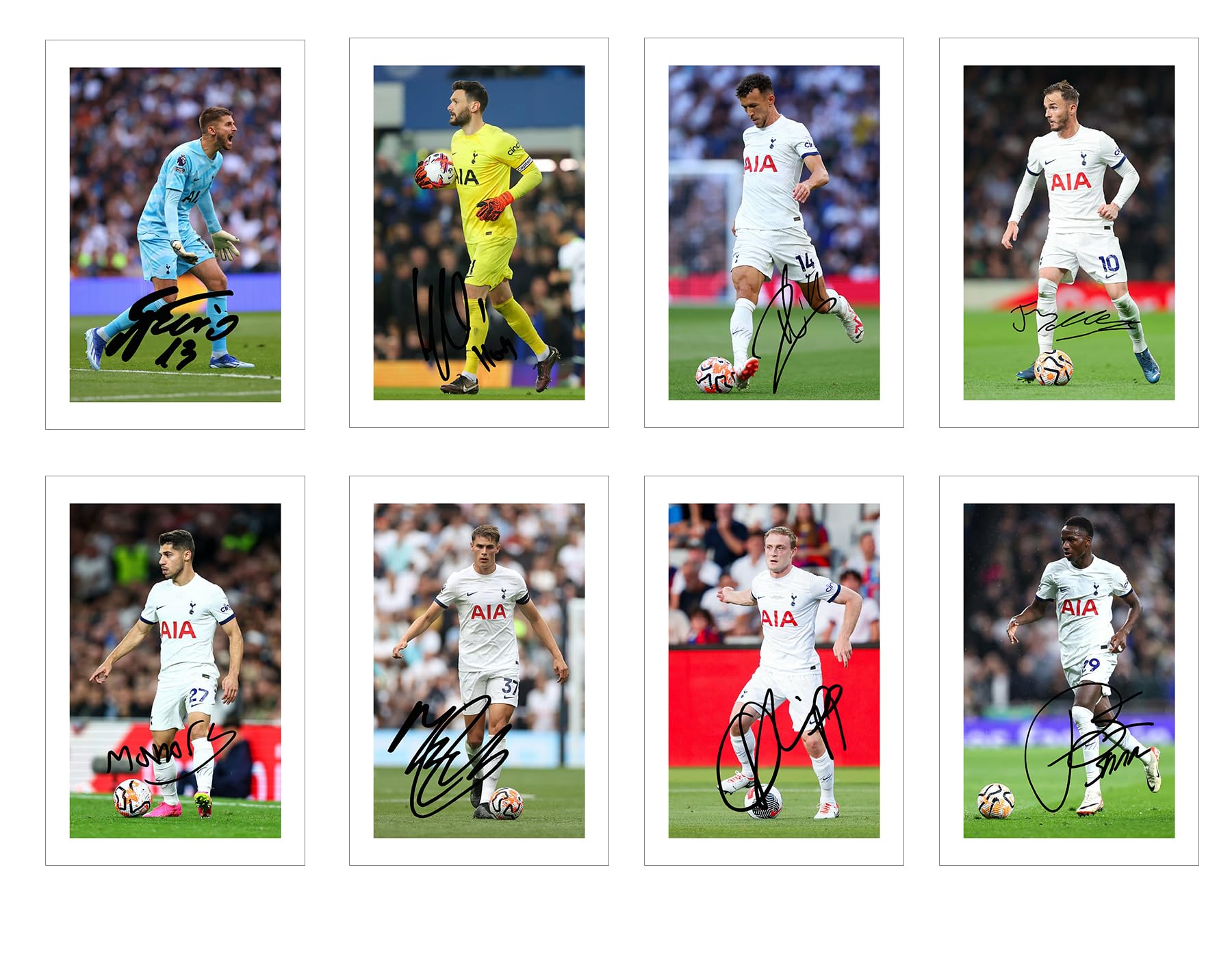 Set of 20 Tottenham Hotspur 2023/24 Players Signed 6X4 Inch Photo Prints With Pre Printed Signatures Autograph Kids/Men/Women Gift.