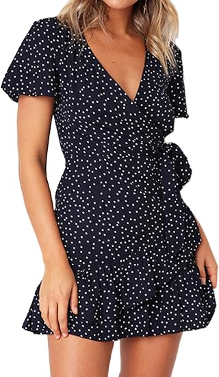 summer wrap dress short