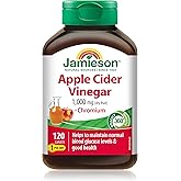 Jamieson Apple Cider Vinegar with Chromium Caplets, Helps Maintain Normal Blood Glucose Levels and Supports Metabolism. One P
