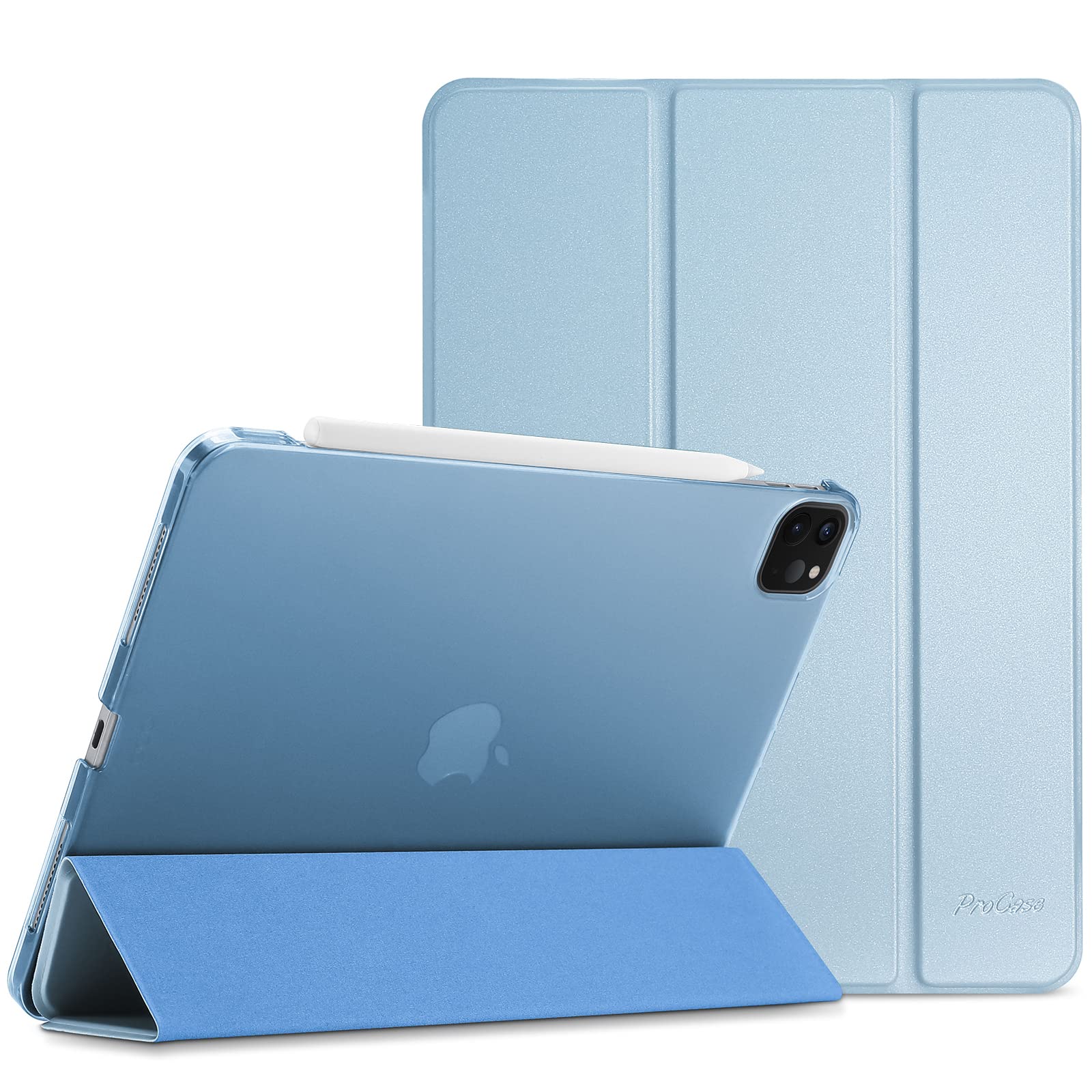 ProCase Smart Case for iPad Pro 11 Inch 2022/2021/2020/2018 (4th /3rd /2nd /1st Generation), Slim Stand Hard Back Shell Cover -Skyblue