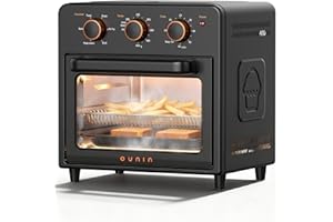 OUNIN 12L 6-in-1 Air Fryer & Toaster Oven with Steam Infusion, Compact, Countertop Friendly, Fast Preheat with Bake, Convecti