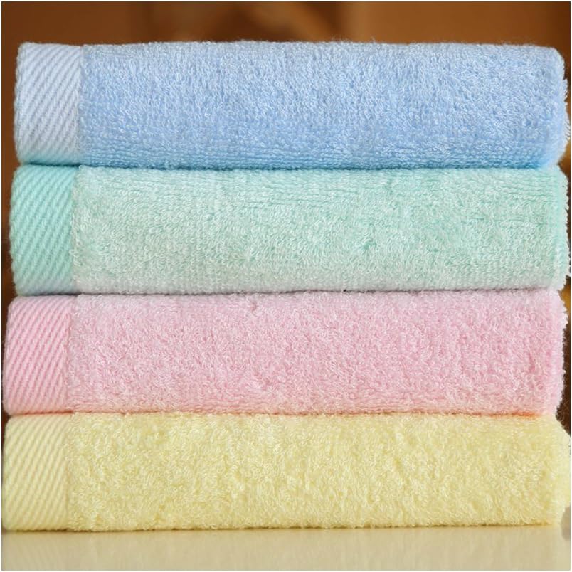 Pack of 4 Mixed Colour Supersoft Bamboo Face Towels/Flannels/Wash